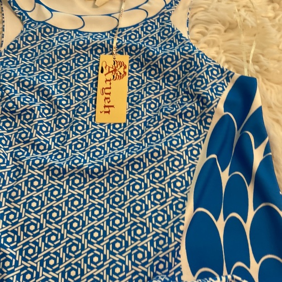 ARYEH Blue and White Sleeveless Dress size M brand new length 35” bust 34” - Picture 12 of 12